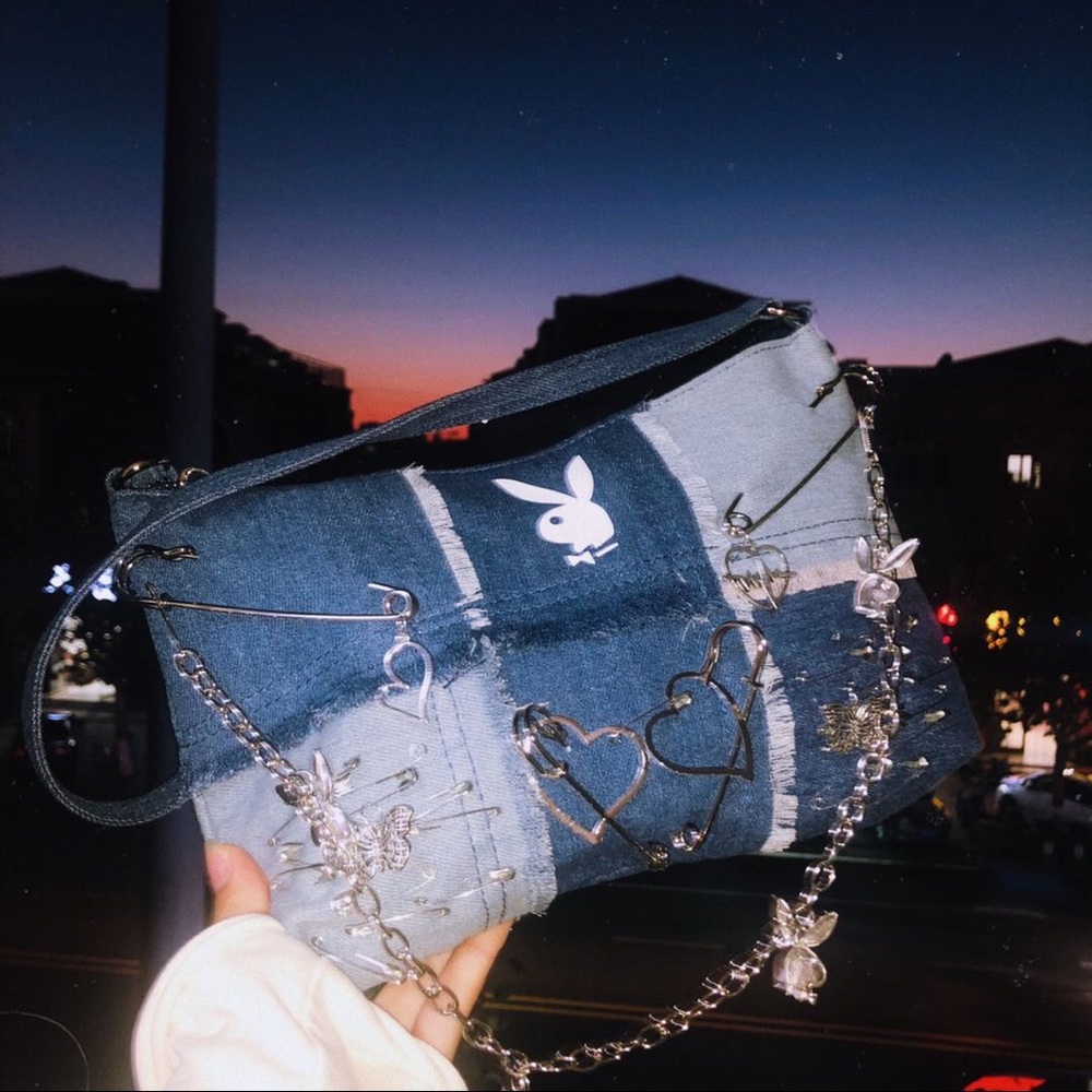 Denim Purse Vintage Remake Playboy Purse